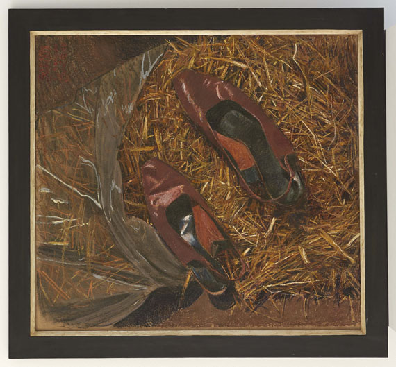 Johannes Grützke - Schuhe im Mist - Image du cadre