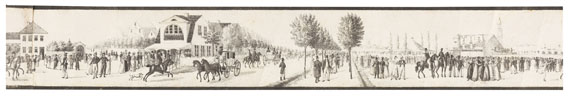 Peter Suhr - Panorama einer Reise von Hamburg nach Altona. 1823. Gerollt in Schatulle. - Autre image
