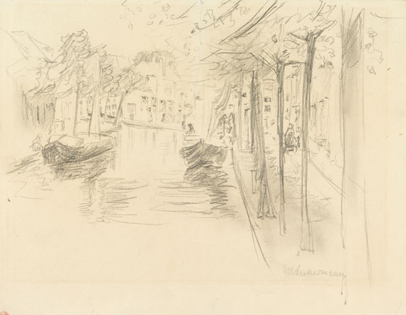 Max Liebermann - Haarlem (Sign. Orig.-Bleistiftzeichnung)