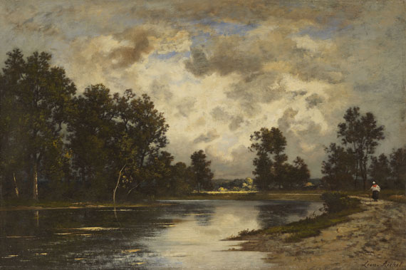 Léon Richet - Weiher am Waldrand