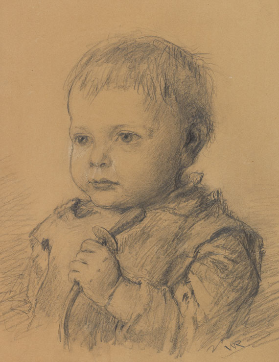 Wilhelm Carl Räuber - 2 Bll.: Kinderporträts (Adoptivtochter des Künstlers) - Autre image