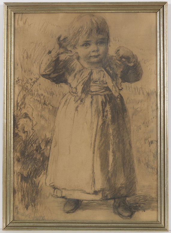 Wilhelm Carl Räuber - 2 Bll.: Kinderporträts (Adoptivtochter des Künstlers) - Image du cadre