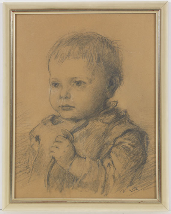 Wilhelm Carl Räuber - 2 Bll.: Kinderporträts (Adoptivtochter des Künstlers) - Image du cadre