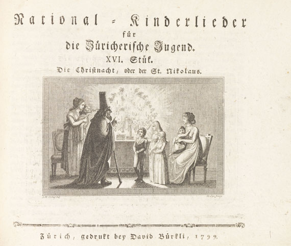 National-Kinderlieder - National-Kinderlieder für die Zürchersche Jugend. 1784. 17 Stücke in 1 Bd.