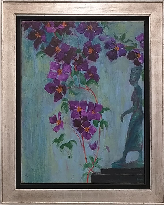 Emil Nolde - Figur und Clematis - Image du cadre