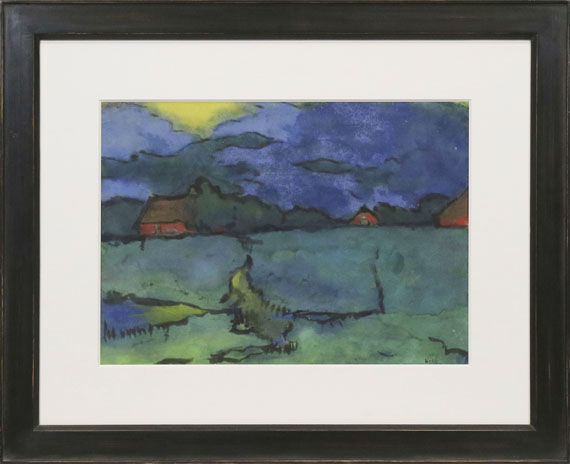 Emil Nolde - Landschaft (Marschlandschaft in der Dämmerung) - Image du cadre