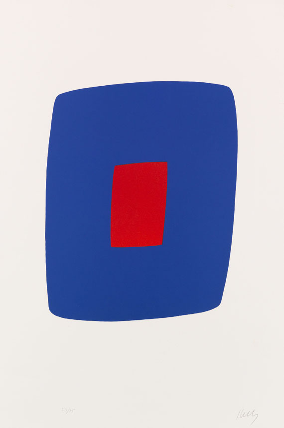 Ellsworth Kelly - Dark Blue with Red Serie VI, No. 7