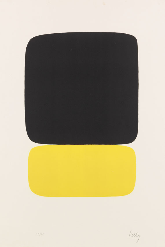 Ellsworth Kelly - Black over Yellow Serie IX, No. 21