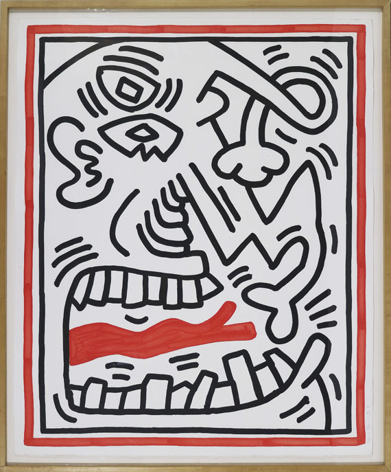 Keith Haring - Ohne Titel - Image du cadre