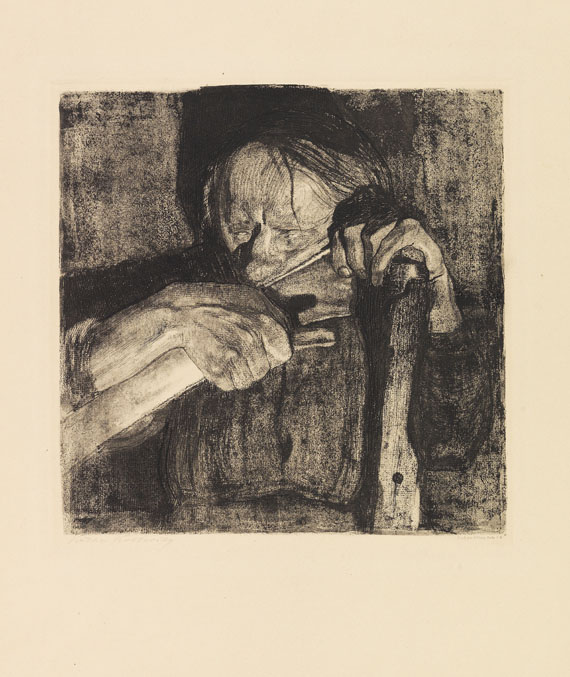 Käthe Kollwitz - Beim Dengeln