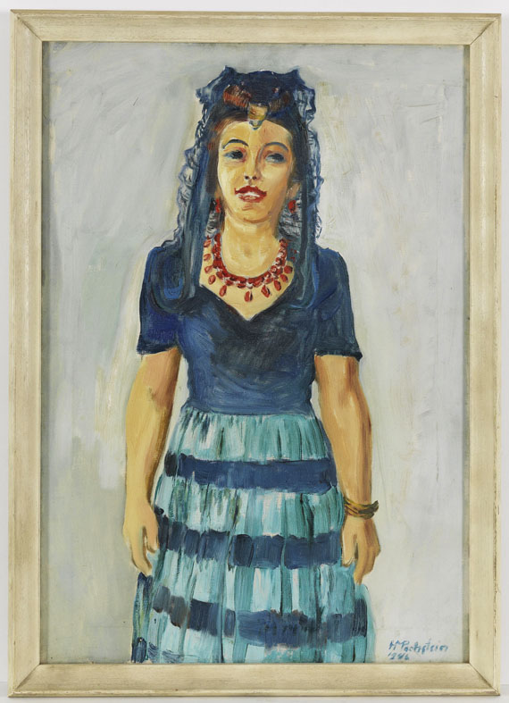 Hermann Max Pechstein - Bildnis Freda Wermel in spanischer Tracht - Image du cadre