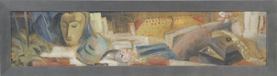 Dorothea Maetzel-Johannsen - Studie für Wandbild I (Stilleben mit Buddha-Masken und Mappen) - Image du cadre