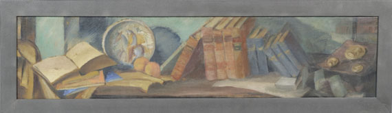 Dorothea Maetzel-Johannsen - Studie für Wandbild II (Stilleben mit Büchern und Medaillen) - Image du cadre