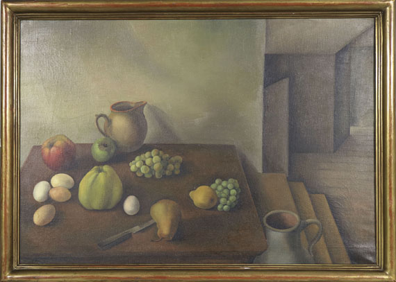 Erna Dinklage - Stilleben mit Früchten und Eiern - Image du cadre