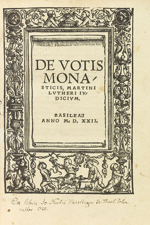 Martin Luther - De votis monasticis. 1522. - Autre image