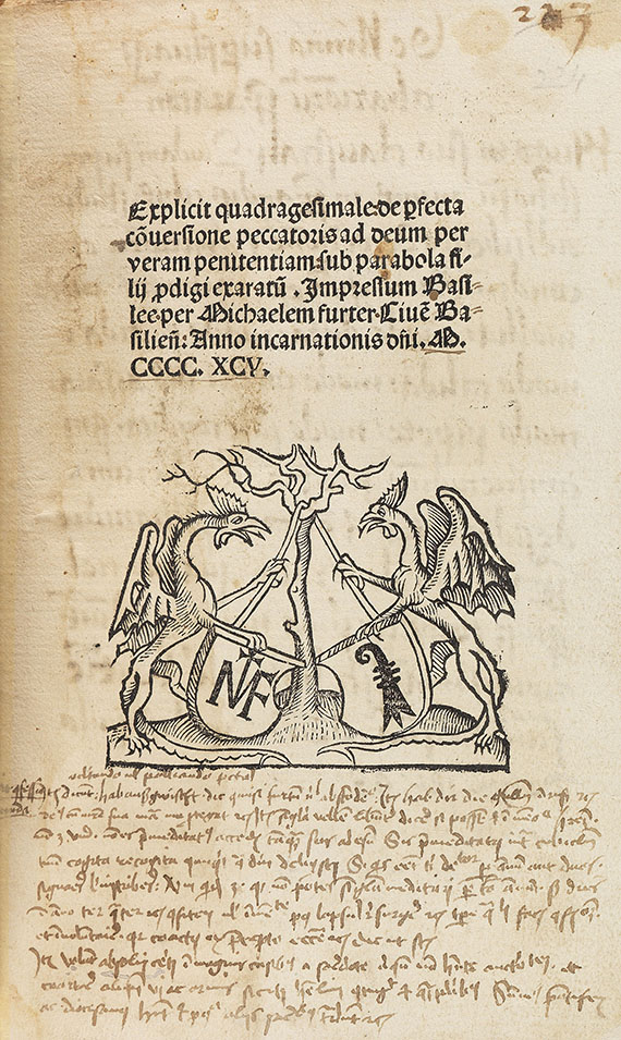 Johannes Meder - Quadragesigmale. 1495