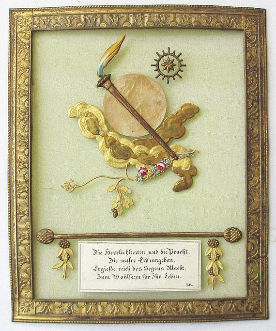  Album amicorum - Sammlung Gruß- und Glückwunschbillets, Stammbuchblätter. Um 1790-1890. In Ordner. - Autre image