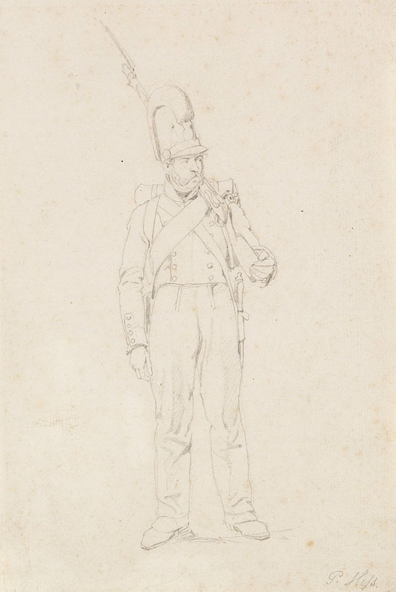 Peter von Hess - Bayerischer Infanterist mit Raupenhelm