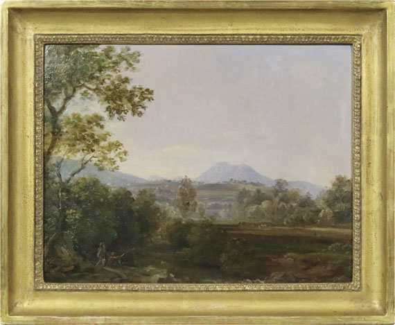 Johann Georg von Dillis - Süddeutsche Landschaft mit Wanderern - Image du cadre