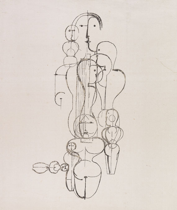 Oskar Schlemmer - Konzentrische Gruppe (Figurenplan K1)