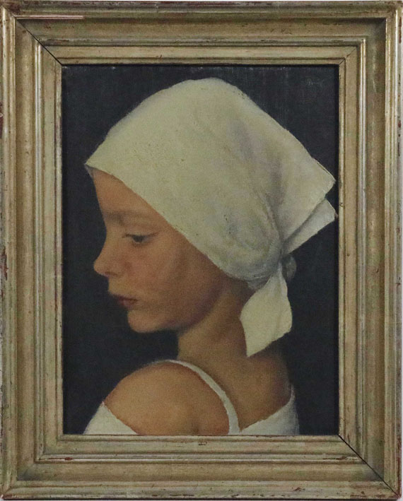 Bruno Breil - Mädchen mit Kopftuch - Image du cadre