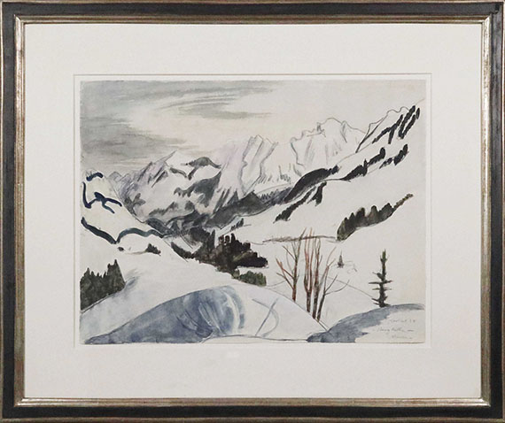 Erich Heckel - Winter im Walsertal - Image du cadre