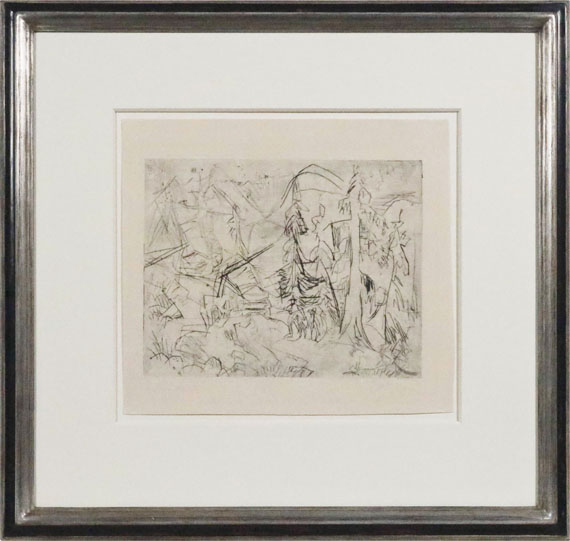 Ernst Ludwig Kirchner - Tannen und Hütten - Image du cadre