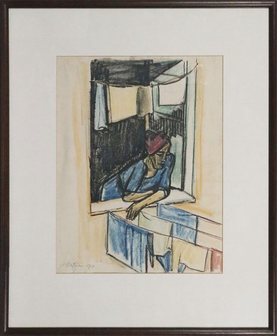 Hermann Max Pechstein - Frau am Fenster (Monte Rosso) - Image du cadre