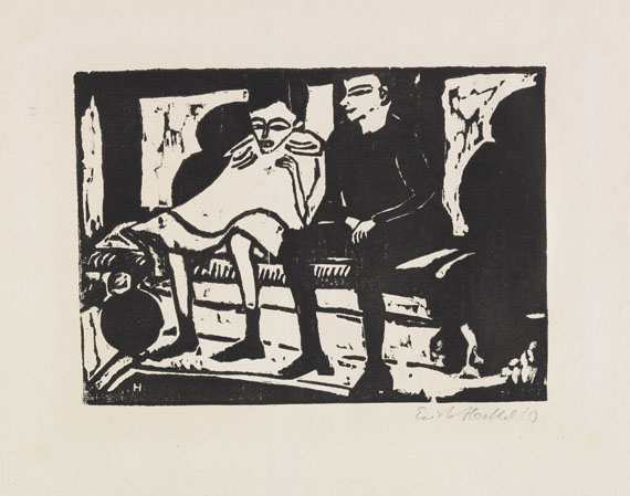 Erich Heckel - Kinder auf der Bank