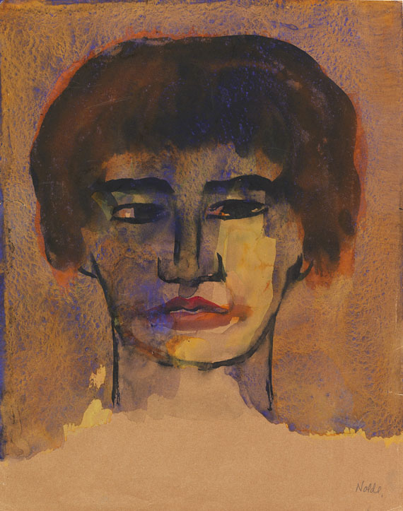 Emil Nolde - Frauenkopf (mit kurzem Haar)