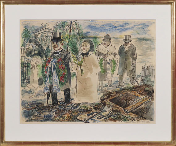 George Grosz - Grablegung/ Letzte Instanz/ He was a good provider - Image du cadre