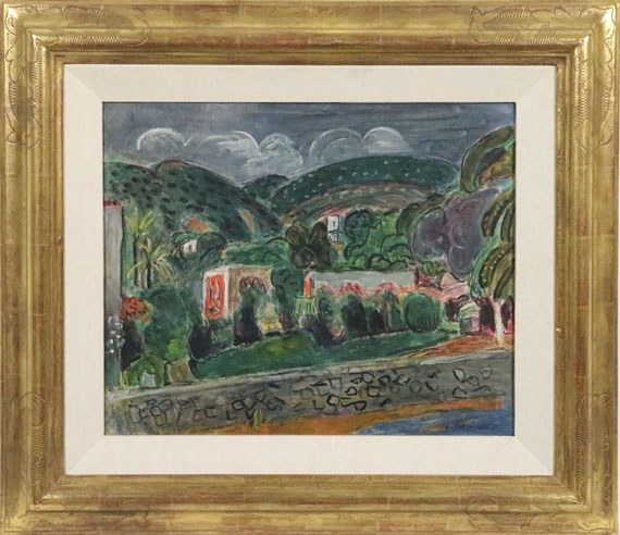 Hans Purrmann - Hügellandschaft auf Ischia - Image du cadre