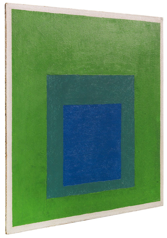 Josef Albers - Squares: Blue and Cobalt Green in Cadmium Green - Autre image