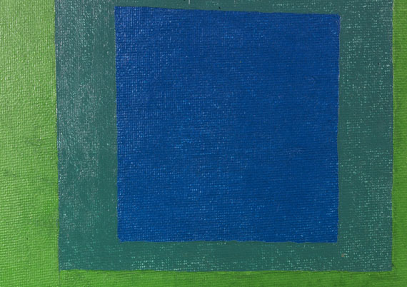 Josef Albers - Squares: Blue and Cobalt Green in Cadmium Green - Autre image