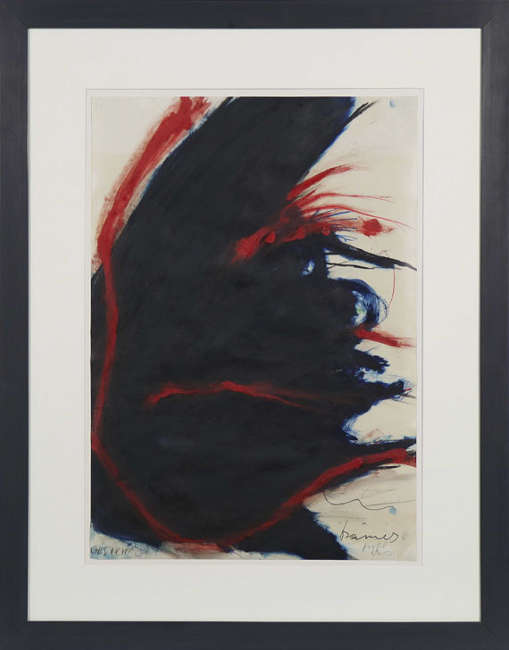 Arnulf Rainer - Übermalung (Gesicht) - Image du cadre