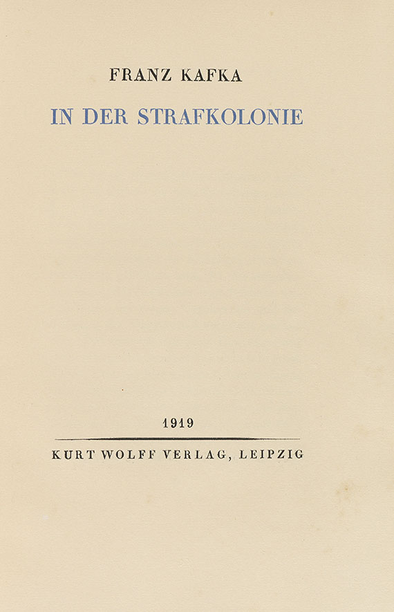 Franz Kafka - In der Strafkolonie