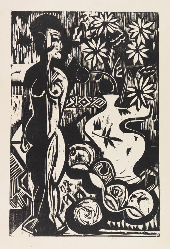 Ernst Ludwig Kirchner - Stilleben mit Plastik