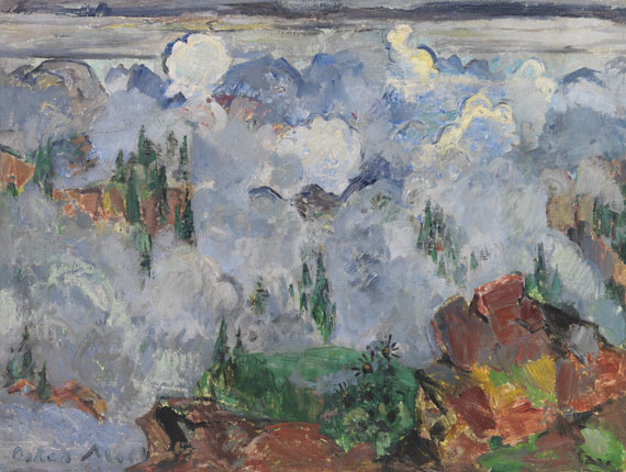 Oskar Moll - Wolken im Gebirge