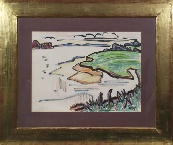 Karl Schmidt-Rottluff - Buchtausläufer nach Westen - Image du cadre
