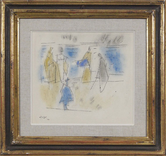 Lyonel Feininger - Fünf Personen am Strand - Image du cadre