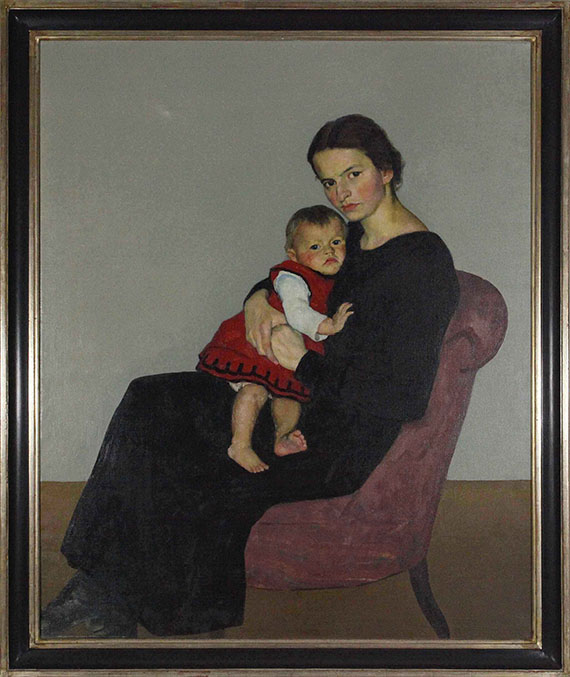 Willi Maillard - Cläre Maillard mit Tochter Maria - Image du cadre