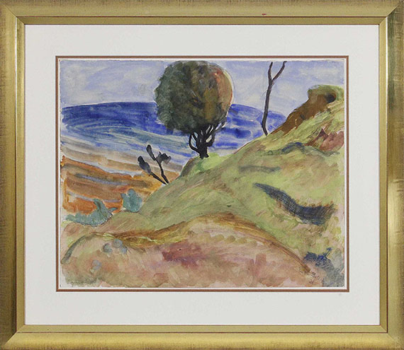 Erich Heckel - Baum am Ufer - Image du cadre