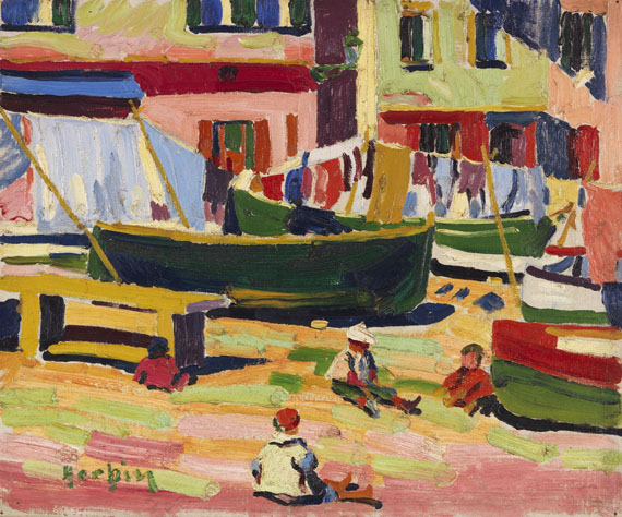 Auguste Herbin - Le vieux port de Bastia