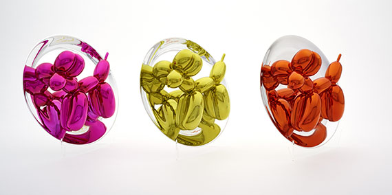 Jeff Koons - Balloon Dogs - Yellow, Magenta, Orange