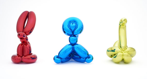 Jeff Koons - Balloon Rabbit (Red). Balloon Monkey (Blue). Balloon Swan (Yellow) - Autre image