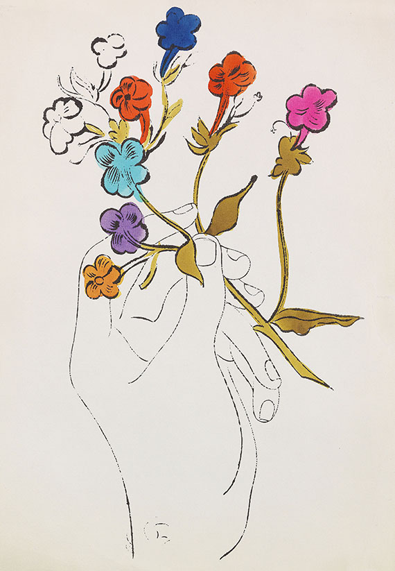 Andy Warhol - Hand and Flowers