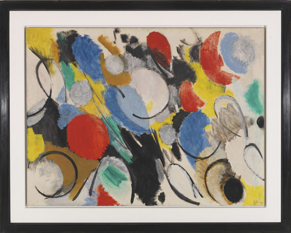 Ernst Wilhelm Nay - Scheiben und Halbscheiben - Image du cadre