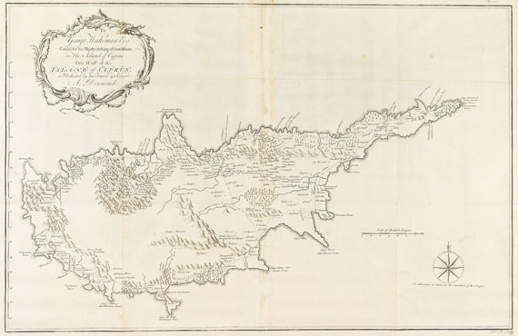 Zypern - 1 Bl. This Map of the Island of Cyprus, is dedicated (A. Drummond)