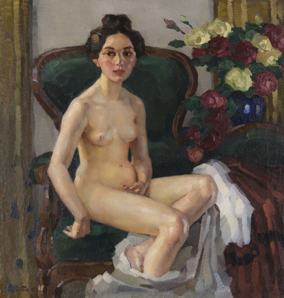 Leo Putz - Auf dem Sofa II (Gusti)