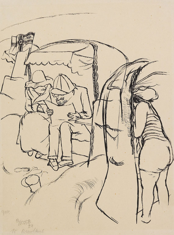 George Grosz - Strandkorb (Ostseebad Sohrenbohm bei Köslin, Pommern)